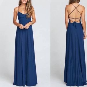 Women's Show Me Your Mumu Godshaw Goddess Gown Rich Navy Size Large